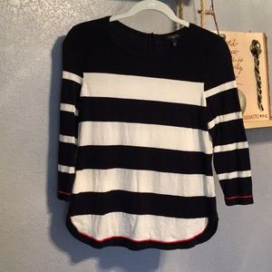 Talbots striped 3/4 sleeve